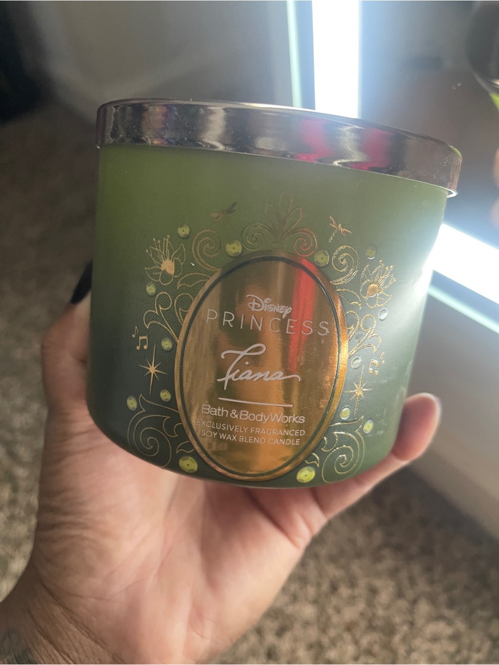 Bath & Body Works Disney Princess Tiana Green & Gold Scented Candle